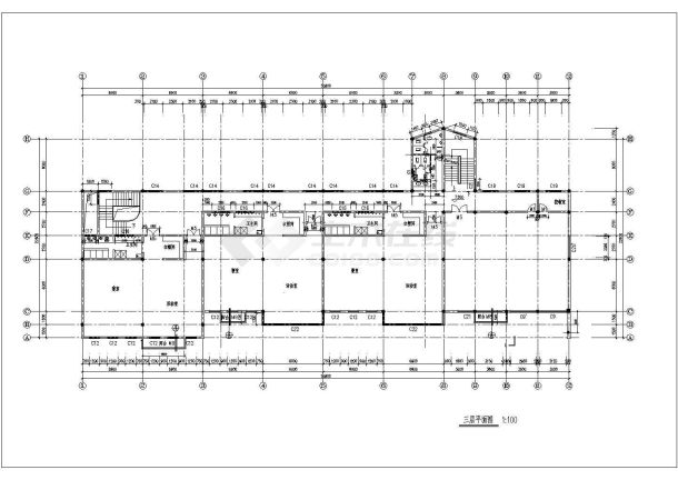 某3层幼儿园建筑规划方案cad施工图-图一