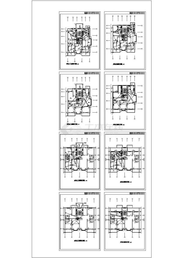 多层住宅电气全套CAD图纸-图二