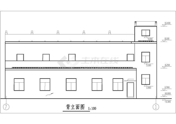 2层某食堂建筑施工图【平立剖 节点图】-图一