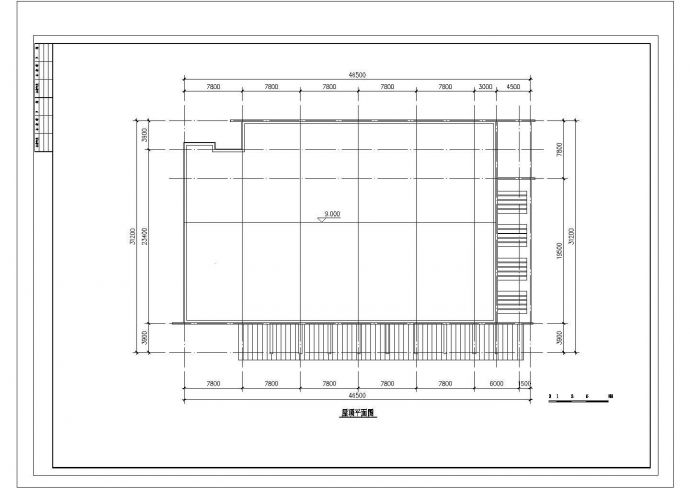 2层学校食堂建筑方案设计图（长46.5米 宽31.2米）_图1
