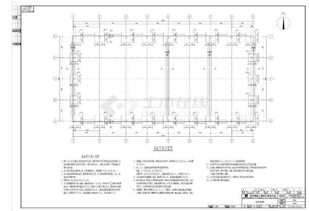 [南通]24米跨排架结构工业仓库结施图2017-图二