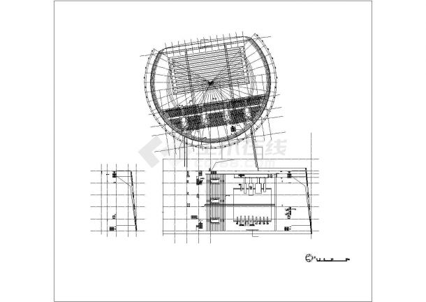 [江苏]某三层游泳馆建筑施工图，标注明细，含施工说明-图一