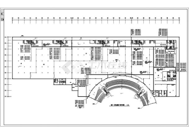 会展中心地下商场工程设计全套CAD施工图纸-图一