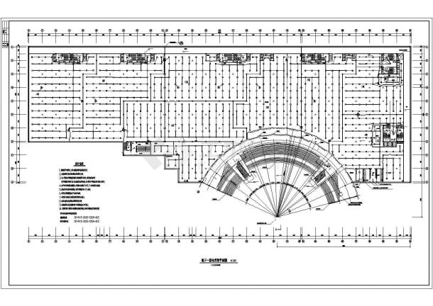 会展中心地下商场工程设计全套CAD施工图纸-图二
