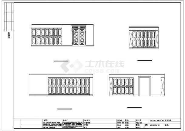 【扬州】某带地下室桑拿会所全套装修施工设计cad图-图二