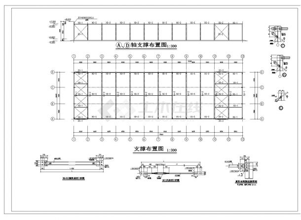 20米钢结构厂房建筑结构图纸-图二