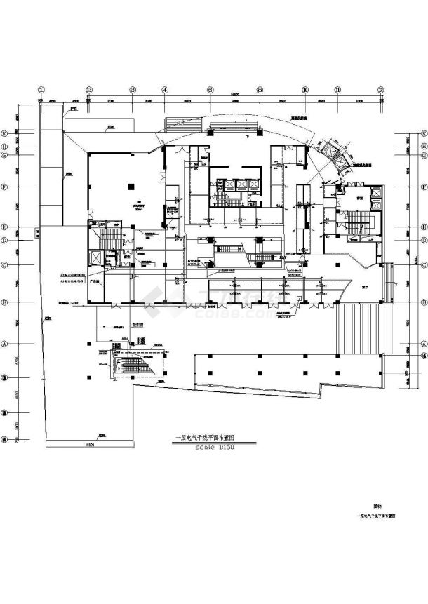 商场二次装修强弱电工程设计CAD施工图-图二