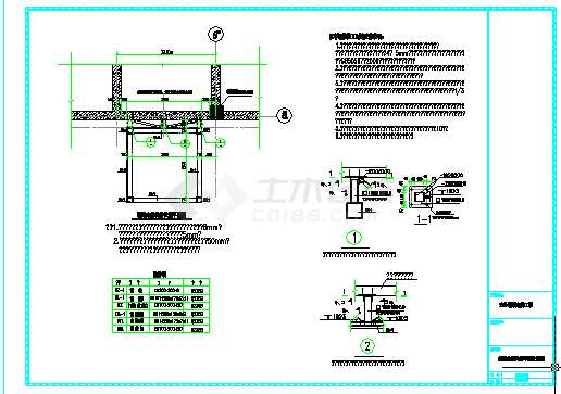 室外加电梯建筑结构设计cad全套施工图（含效果图）-图一