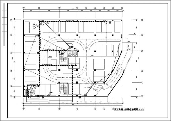 某地三层酒店电气设计规划方案cad图纸，共一份资料_图1