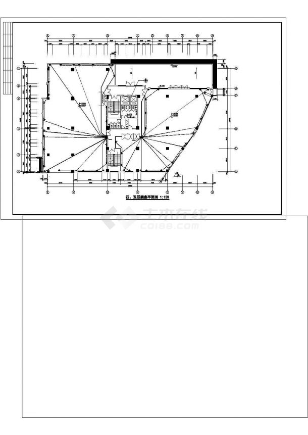 某地三层酒店电气设计规划方案cad图纸，共一份资料-图二