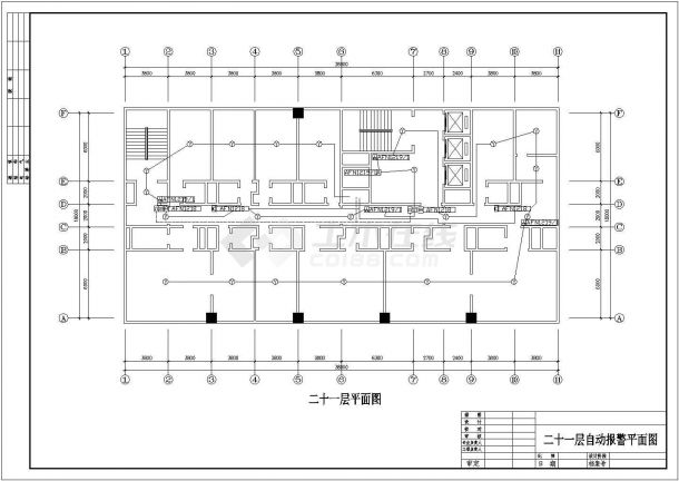 某地酒店火灾自动报警系统全套cad图纸，共一份资料-图二