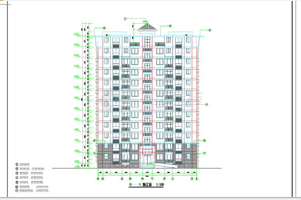 某地多层住宅建筑施工设计图纸CAD-图一