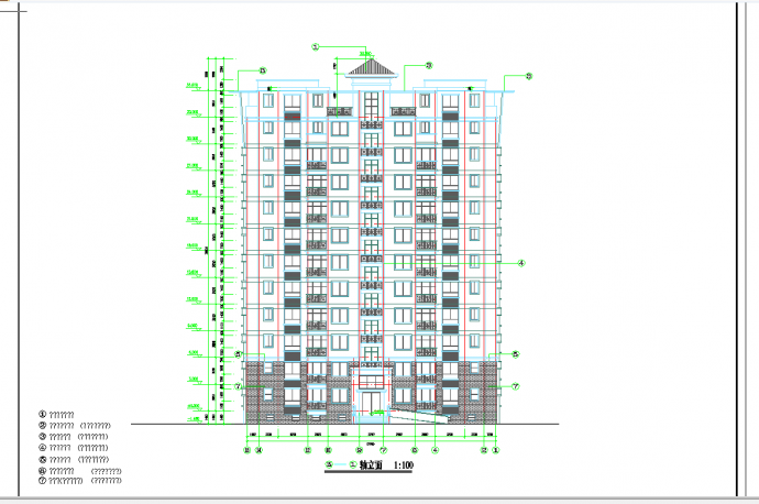 某地多层住宅建筑施工设计图纸CAD_图1