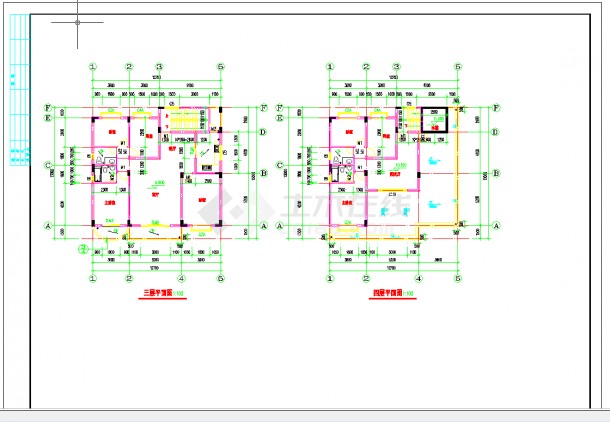 某地多层豪华别墅建筑设计方案包含效果图CAD-图二