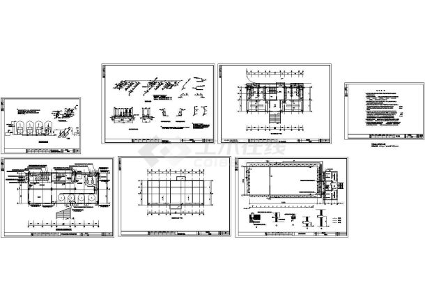 某学校游泳池 及附属机房给排水设计 cad设计图-图一