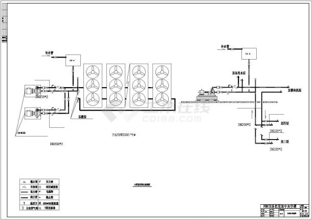 某四层商场暖通空调设计cad施工图-图二