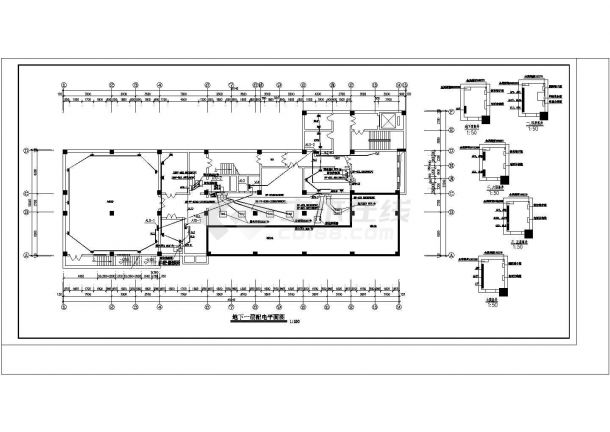 某地区 -1+8层某医院电气施工图【各层消防插座配电平面图 火灾报警及消防联动控制图 配电系统图 电气设计说明 2个CAD】-图一