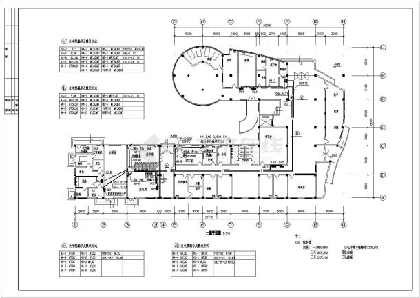 长57.2米宽32米2层医院综合楼电气施工图-图一