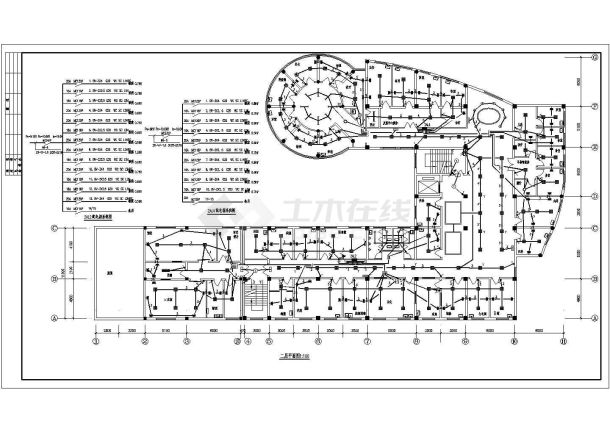 长57.2米宽32米2层医院综合楼电气施工图-图二