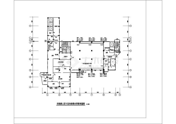 某地区-1+13层13000平米南方医院综合功能楼给排水施工图-图二