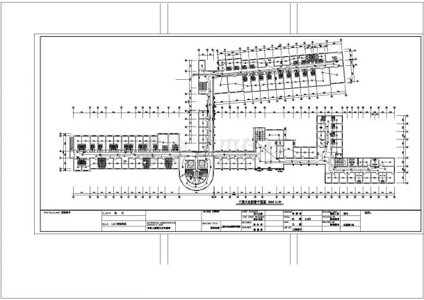 某市6层医院病房楼电消防施工CAD图-图二