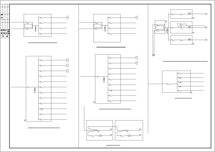 某五层商场地下层配电系统设计cad图,共八张_图1