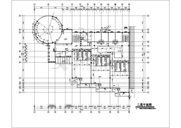 2503平米三层幼儿园建筑施工cad图，共九张-图二