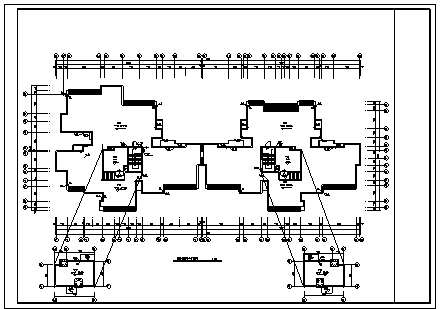 某十二层带地下二层安置房给排水施工cad图(含给水排水、消防等系统设计)-图一