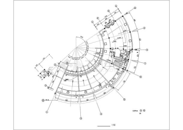 会所全套建筑施工CAD设计图-图二