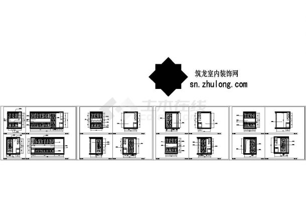 [上海]某豪华红酒会所室内装修设计cad施工图-图二