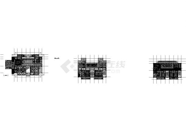 [四川]欧式三层大型豪华会所CAD装修施工图（含效果图）-图一