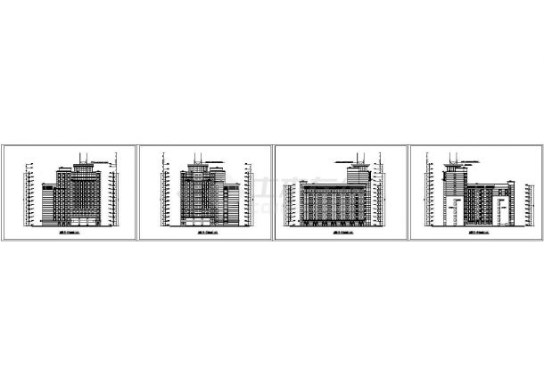 某医院十三层大楼全套建筑设计图纸-图二