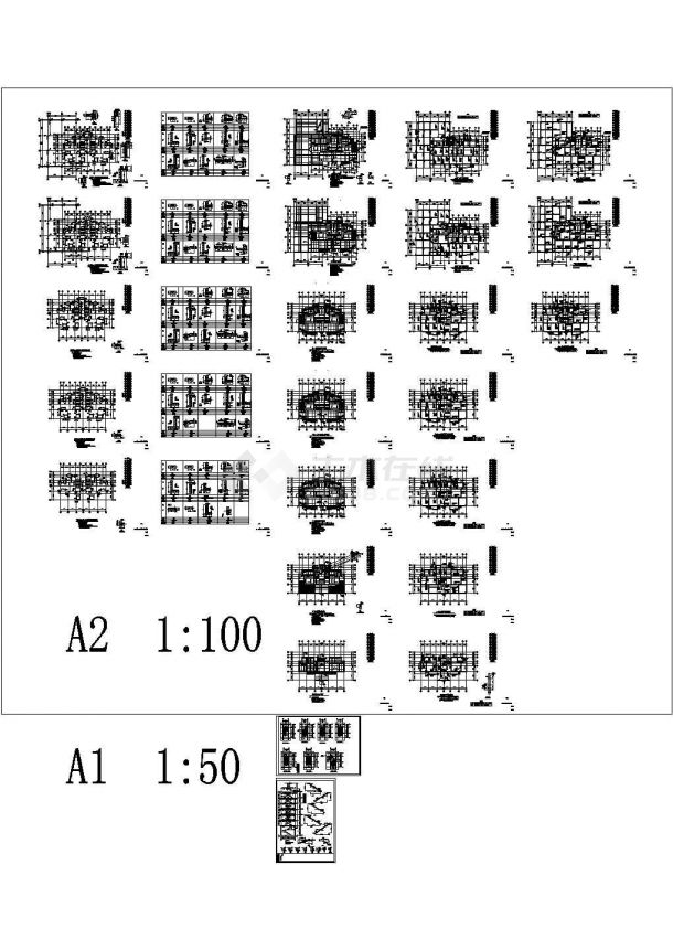 某26层剪力墙住宅结构设计图 (1)，24张图纸-图一