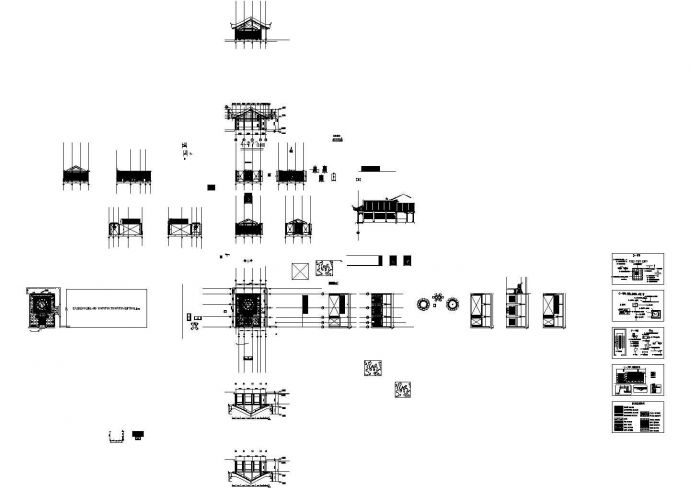 现代中式贵宾宴会厅室内装修施工图（含效果）_图1