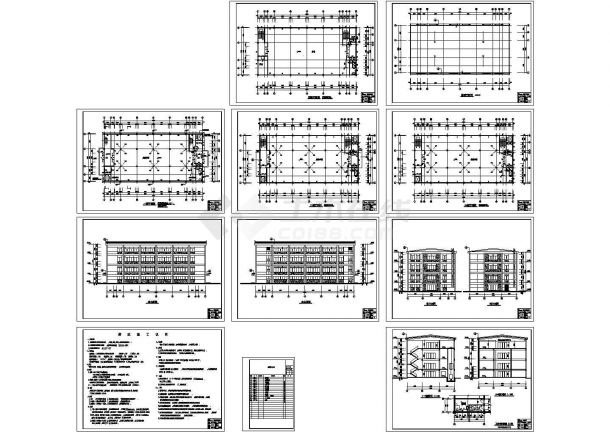 厂房设计_[上海]某四层工业厂房建筑设计施工图-图一