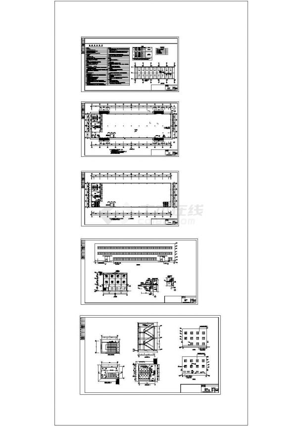 厂房设计_[长垣]某三层18米钢结构标准化厂房建筑施工图-图一