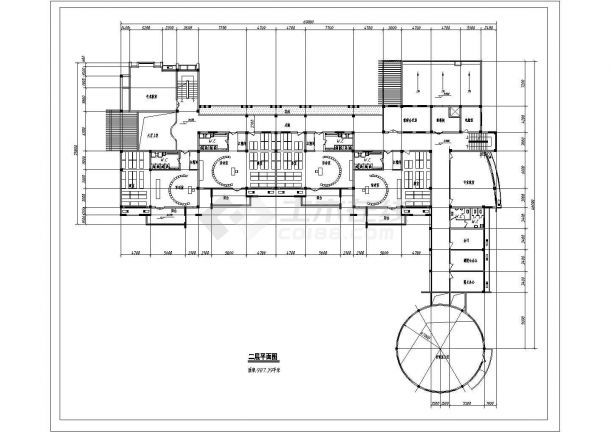 3242平米三层幼儿园建筑施工cad图，共九张-图一
