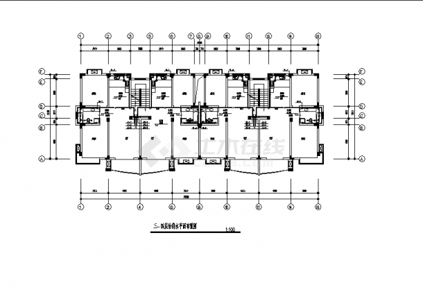 二套带阁楼层住宅楼排水系统设计施工cad图纸-图一