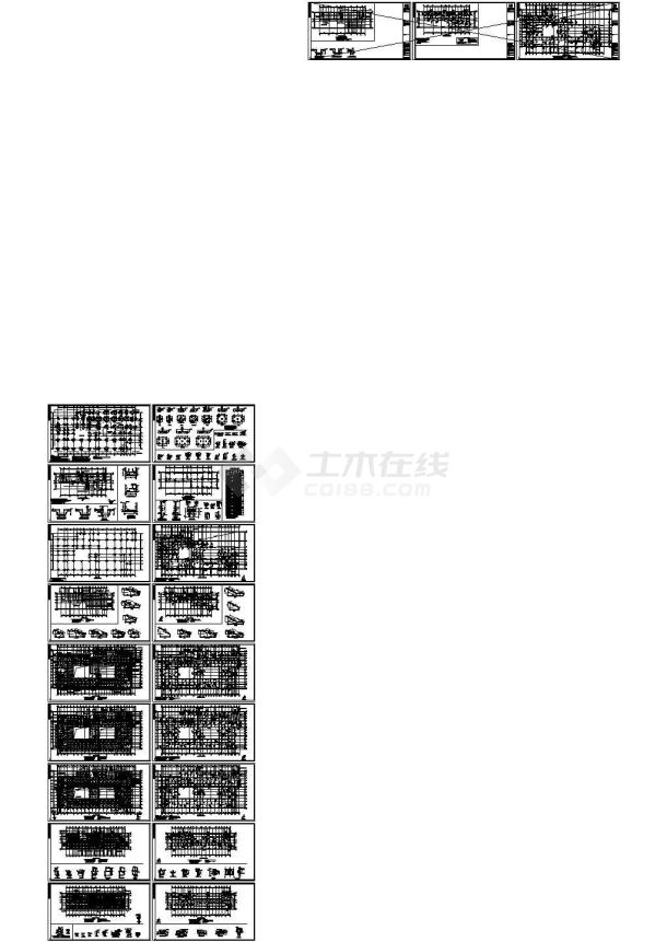 桩基础四层框架商业楼结构cad施工图-图二