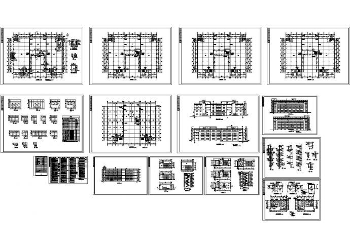 厂房设计_某四层厂房建筑详细施工设计图_图1