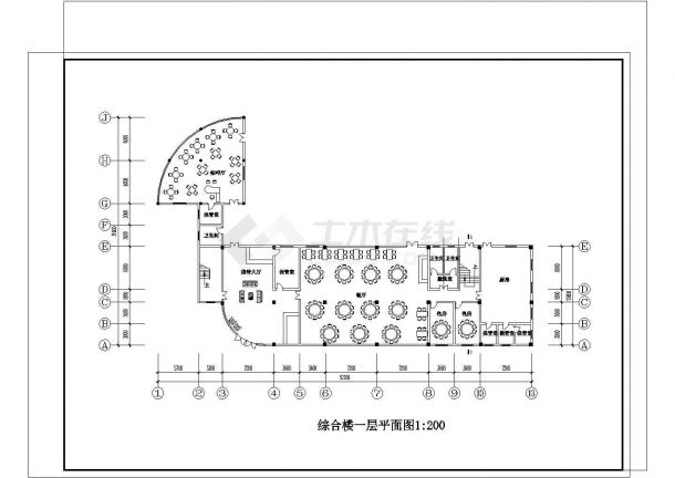 某3层渡假村综合楼宾馆建筑设计方案图【各层平面 立面】-图二