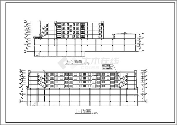 6层商住综合楼CAD建筑施工图-图二