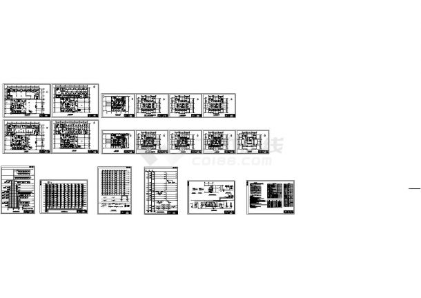 九州宾馆中央空调施工全套非常实用设计cad图纸-图一
