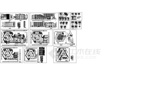 某四层展览中心建筑设计cad方案图-图二