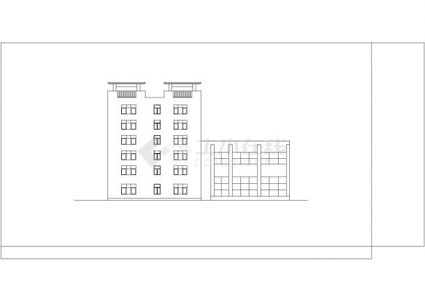 某6层二星级宾馆建筑方案设计【平立剖（无屋顶平面）】-图二