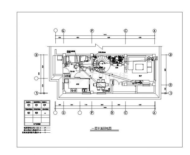 某复式住宅装修电气设计施工cad图纸-图一
