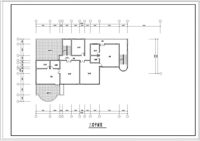 6班长47.952米宽22.8米3层1685.5平米幼儿园建筑方案设计图_图1
