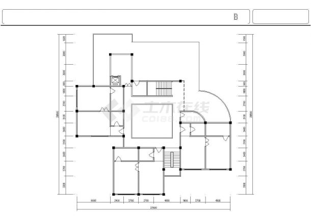 9班长28.8米宽27.6米3层小区幼儿园建筑方案设计图-图二