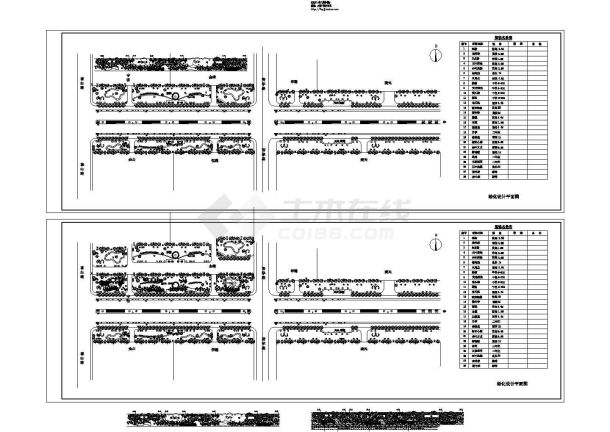 道路绿化设计平面图纸-图二