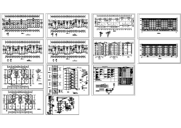 某地多层欧式风格住宅楼建筑设计图_图1